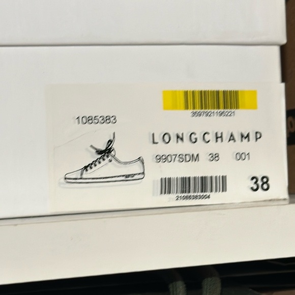 Longchamp Pliage Cuir (black on black) lamb leather sneaker - Picture 3 of 3